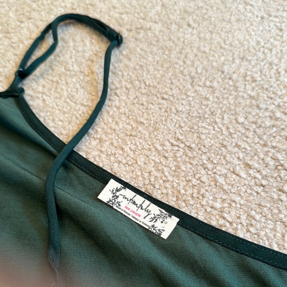 Free People Green Ruched Cowl Neck Mini - Picture 9 of 9